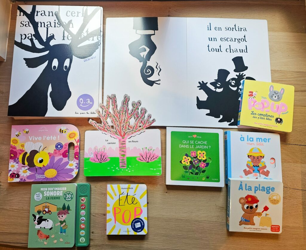 Sélection de livres d'éveil contrastés et sonores pour bébé dès la naissance – librairie L'Encrier à Spa